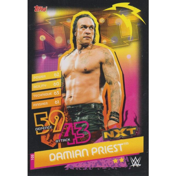 Karte 105 - Damian Priest - NXT - Slam Attax Reloaded