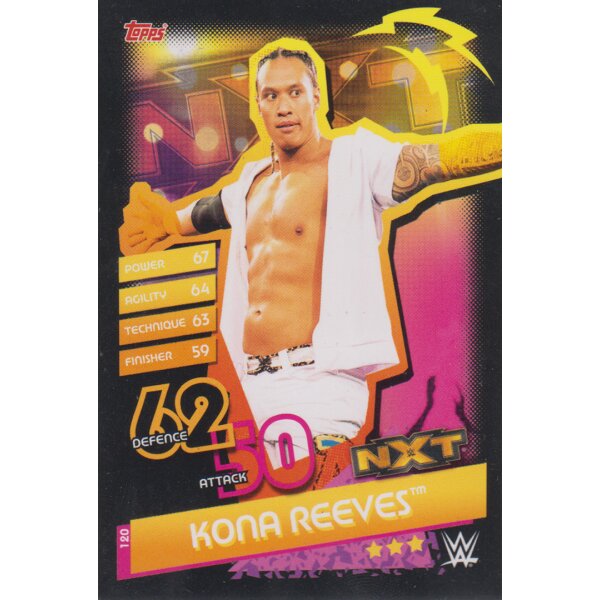 Karte 120 - Kona Reeves - NXT - Slam Attax Reloaded