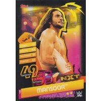 Karte 123 - Mansoor - NXT - Slam Attax Reloaded