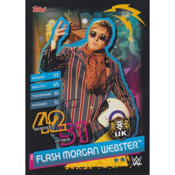 Karte 144 - Flash Morgan Webster  - NXT UK - Slam Attax Reloaded