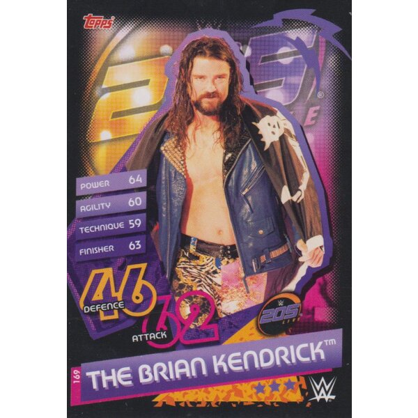 Karte 169 - The Brian Kendrick  - 205 Live - Slam Attax Reloaded