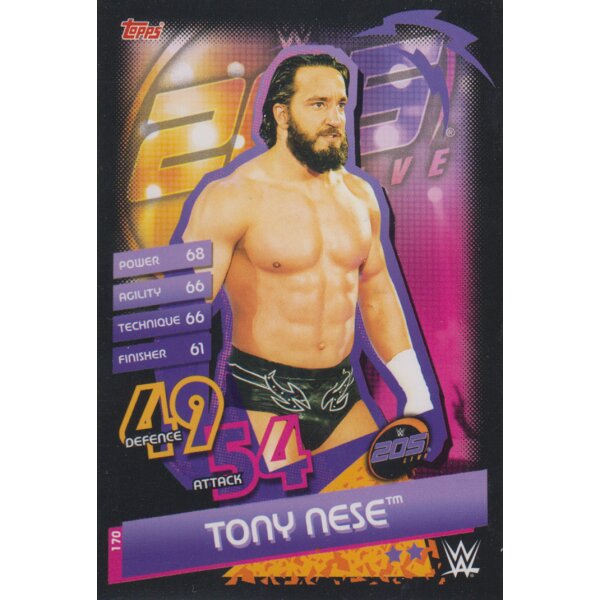 Karte 170 - Tony Nese - 205 Live - Slam Attax Reloaded