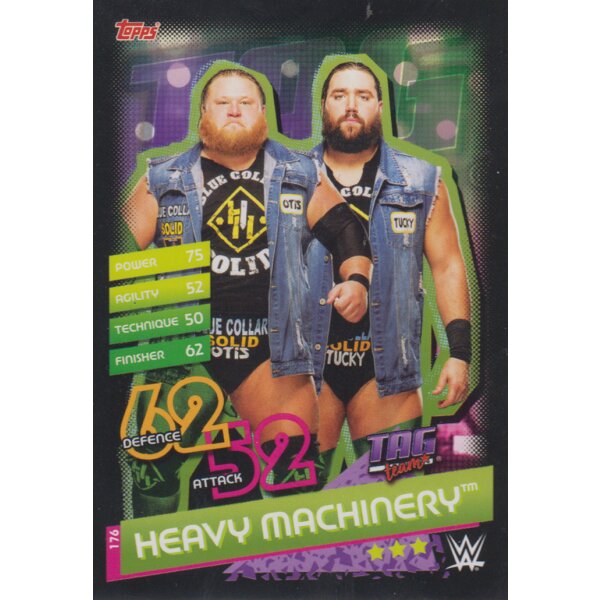 Karte 176 - Heavy Machinery  - Tag Team - Slam Attax Reloaded