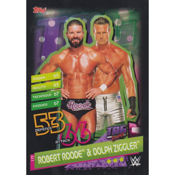 Karte 177 - Robert Roode & Dolph Ziggler  - Tag Team - Slam Attax Reloaded