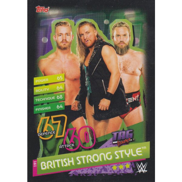 Karte 191 - British Strong Style - Tag Team - Slam Attax Reloaded