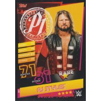 Karte 221 - Aj Styles - Rare - Slam Attax Reloaded