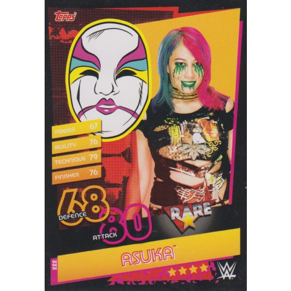 Karte 222 - Asuka - Rare - Slam Attax Reloaded