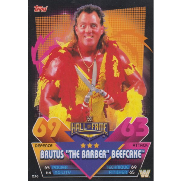 Karte 236 - Brutus "The Barber" Beefcake - Hall of Fame - Slam Attax Reloaded