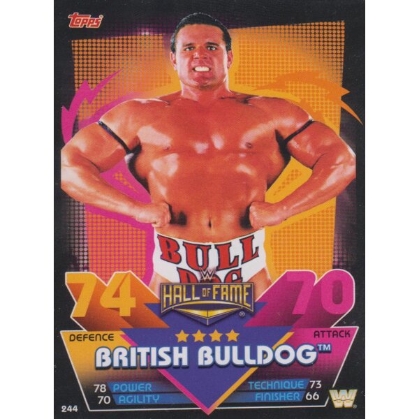 Karte 244 - Britsh Bulldog - Hall of Fame - Slam Attax Reloaded