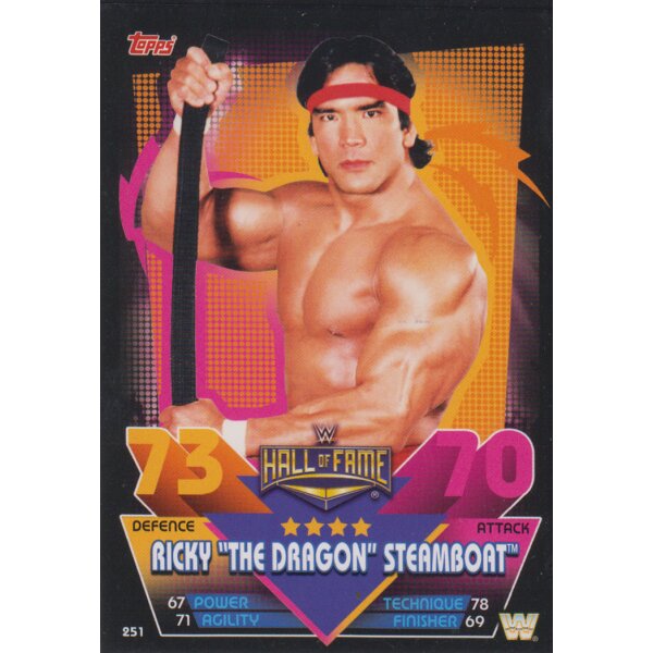 Karte 251 - Ricky "The Dragon" SteamBoat - Hall of Fame - Slam Attax Reloaded