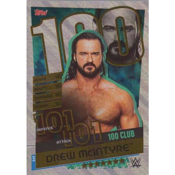 Karte 349 - Drew McIntyre - 100 Club - Slam Attax Reloaded