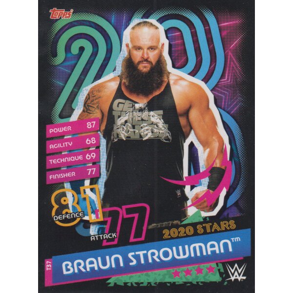 Karte T-37 - Braun Strowman - 2020 Star - Reloaded