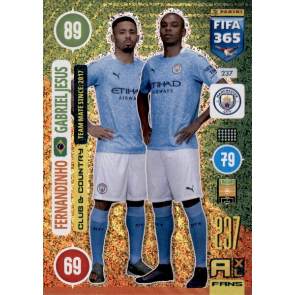 237 - Fernandinho / Gabriel Jesus - Club & Country - 2021