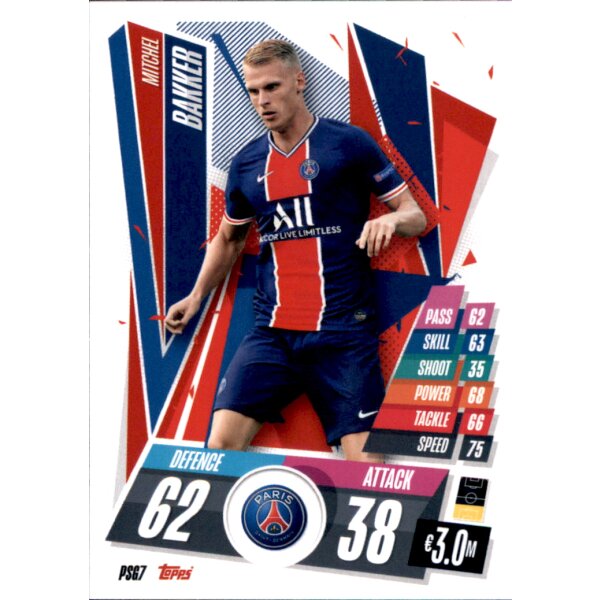 PSG7 - Mitchel Bakker - Basis Karte - 2020/2021