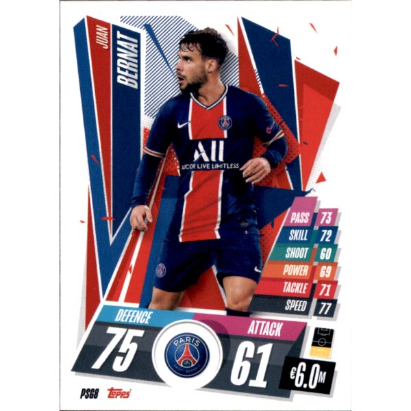 PSG8 - Juan Bernat - Basis Karte - 2020/2021