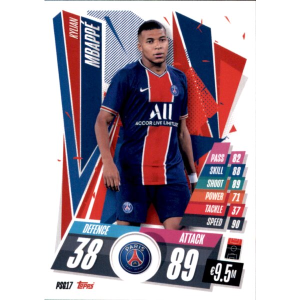 PSG17 - Kylian Mbappe - Basis Karte - 2020/2021