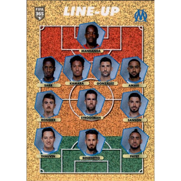 Sticker 287 - Olympique Marseille - line-up