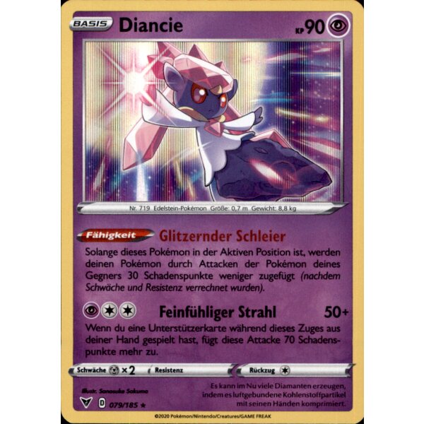 79/185 - Diancie - Holofoil Rare