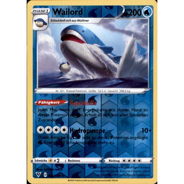 032/185 - Wailord - Reverse Holo