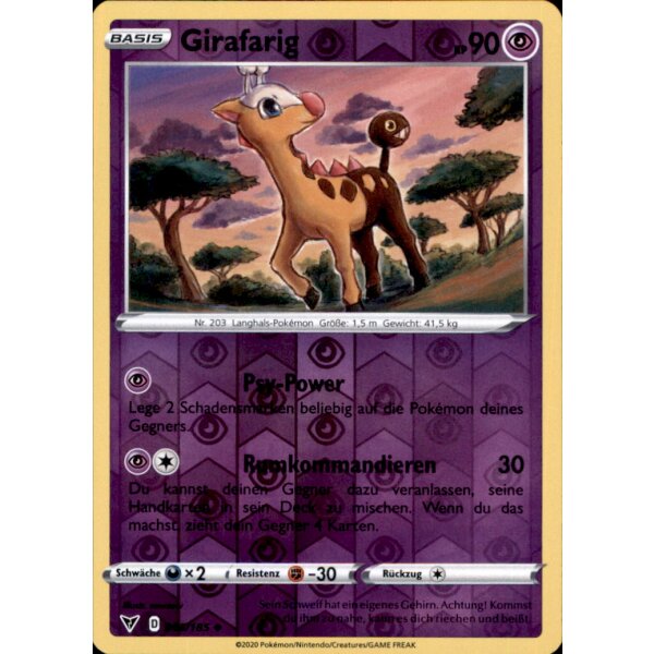 065/185 - Girafarig - Reverse Holo