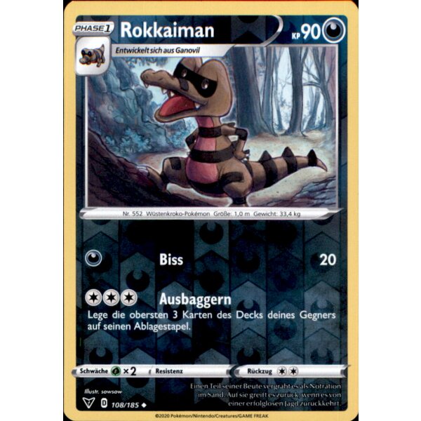 108/185 - Rokkaiman - Reverse Holo