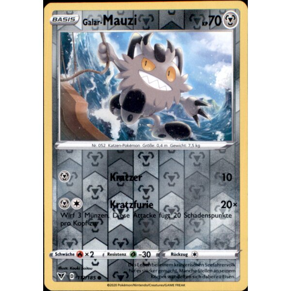 112/185 - Galar-Mauzi  - Reverse Holo