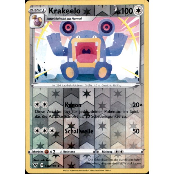 136/185 - Krakeelo - Reverse Holo