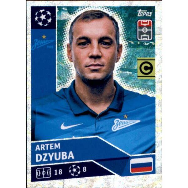 Sticker ZSP18 - Artem Dzyuba (Captain) - FC Zenit St. Petersburg