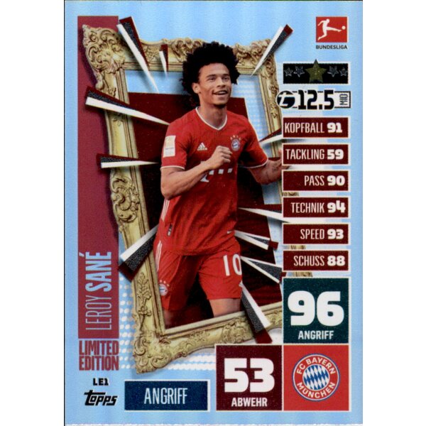 LE01 - Leroy Sane - Limitierte Karte - 2020/2021