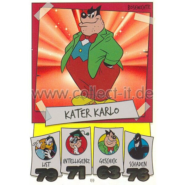 DS-177 - Kater Karlo - Rainbow-Foil - Topps Disney Duck Stars