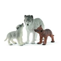 Schleich 42472 Wild Life - Wolfsmutter mit Welpen