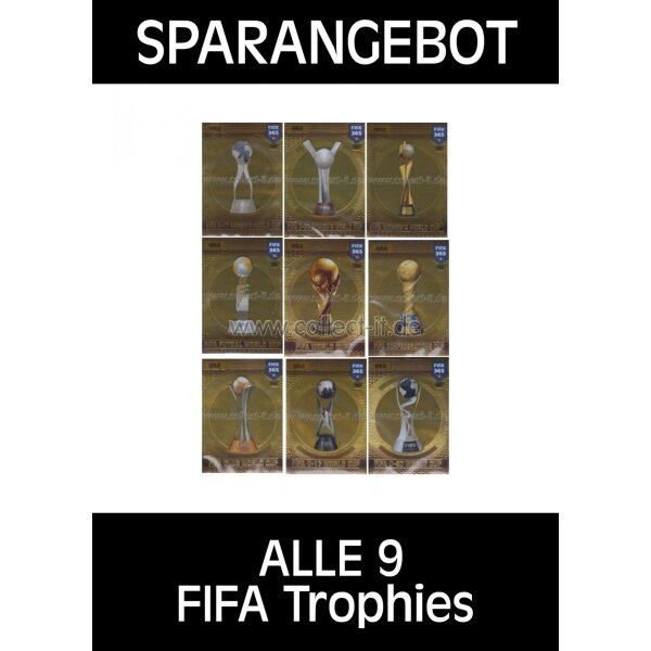 Panini FIFA 365 - 2017 Adrenalyn XL - ALLE 9 FIFA Trophies