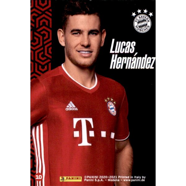 Karte 10 - Lucas Hernandez - Panini FC Bayern München 2020/21