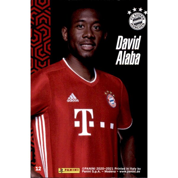 Karte 12 - David Alaba - Panini FC Bayern München 2020/21