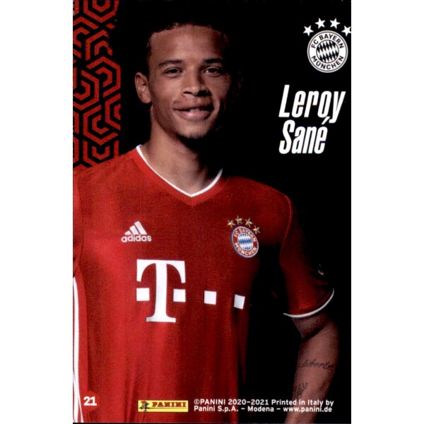 Karte 21 - Leroy Sane - Panini FC Bayern München 2020/21