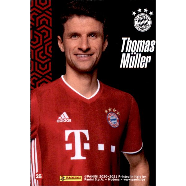 Karte 25 - Thomas Müller - Panini FC Bayern München 2020/21