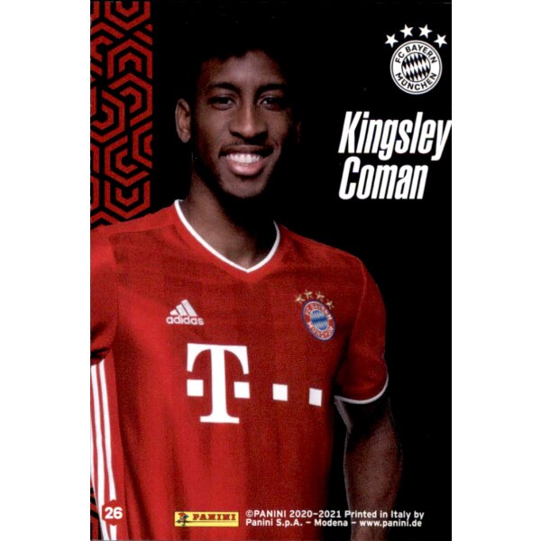 Karte 26 - Kingsley Coman - Panini FC Bayern München 2020/21