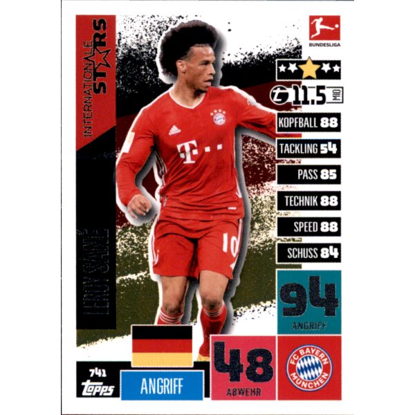 741 - Leroy Sane - International Stars - 2020/2021