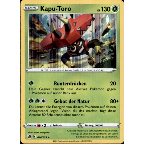 016/163 - Kapu-Toro - Holofoil Rare