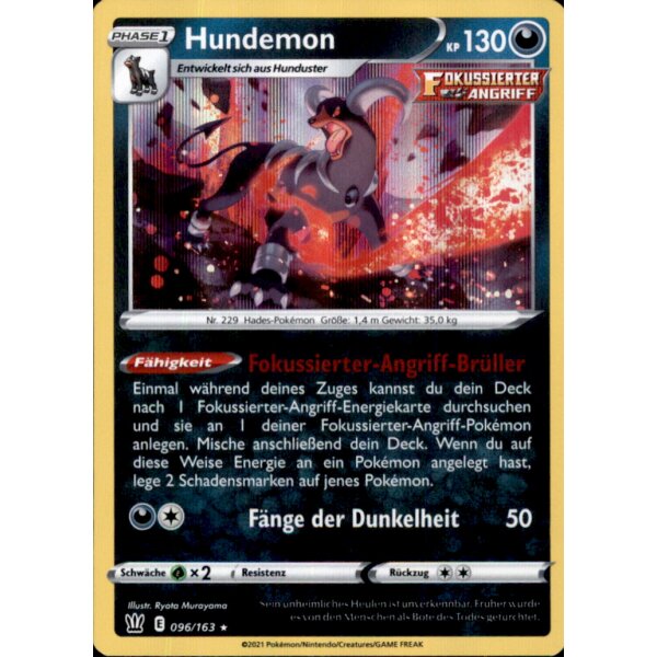 096/163 - Hundemon - Holofoil Rare