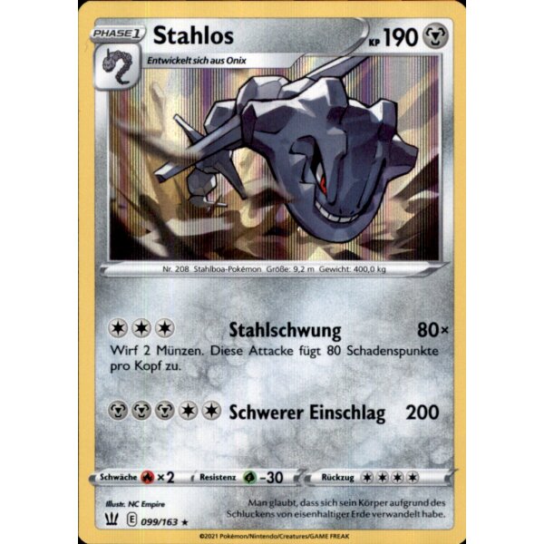 099/163 - Stahlos - Holofoil Rare