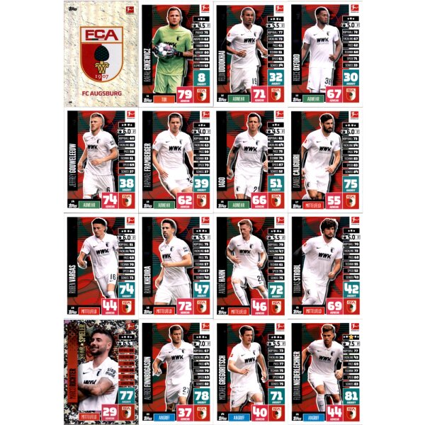 Topps Match Attax - 2020/21 - Mannschaftspaket - FC Augsburg