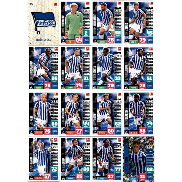 Topps Match Attax - 2020/21 - Mannschaftspaket - Hertha BSC