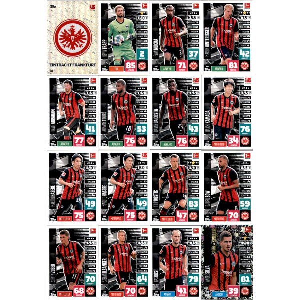 Topps Match Attax - 2020/21 - Mannschaftspaket - Eintracht Frankfurt