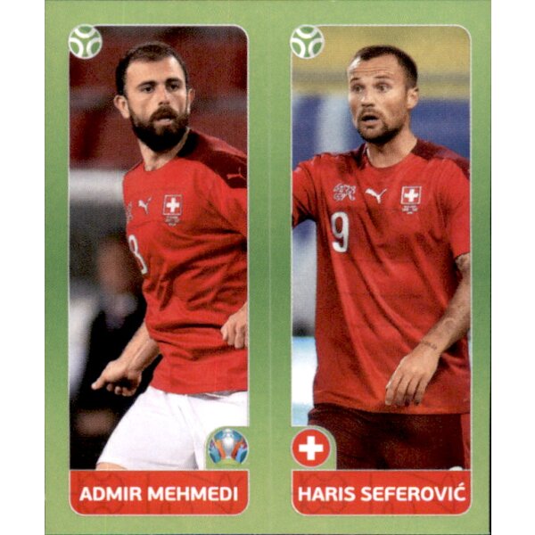 Panini EM 2020 Tournament 2021 - Sticker 43 - Admir Mehmedi / Haris Seferovic - Schweiz