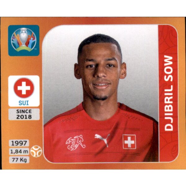 Panini EM 2020 Tournament 2021 - Sticker 56 - Djibril Sow - Schweiz