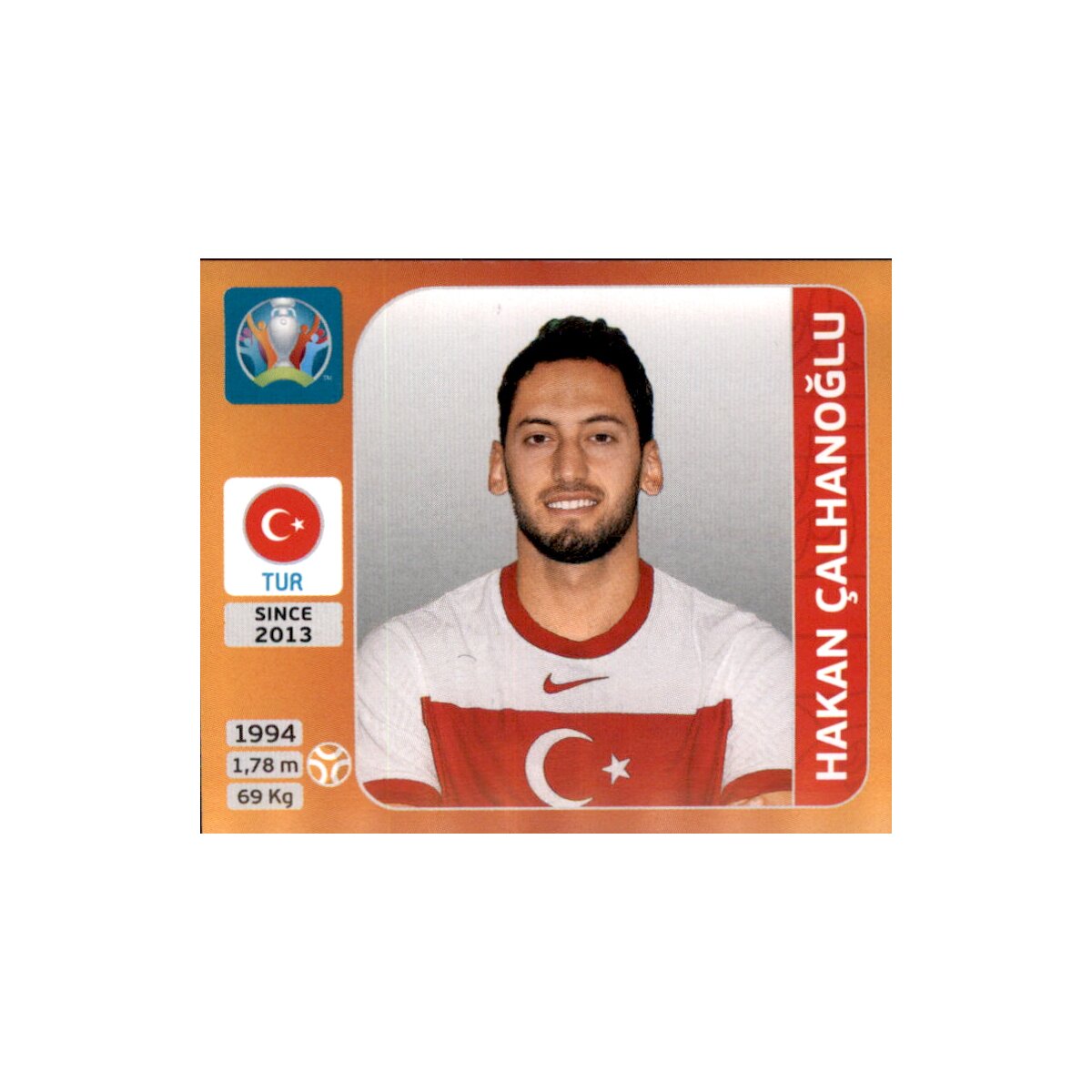 Panini Em 2020 Tournament 2021 Sticker 75 Hakan Calhanoglu Turk 0 39