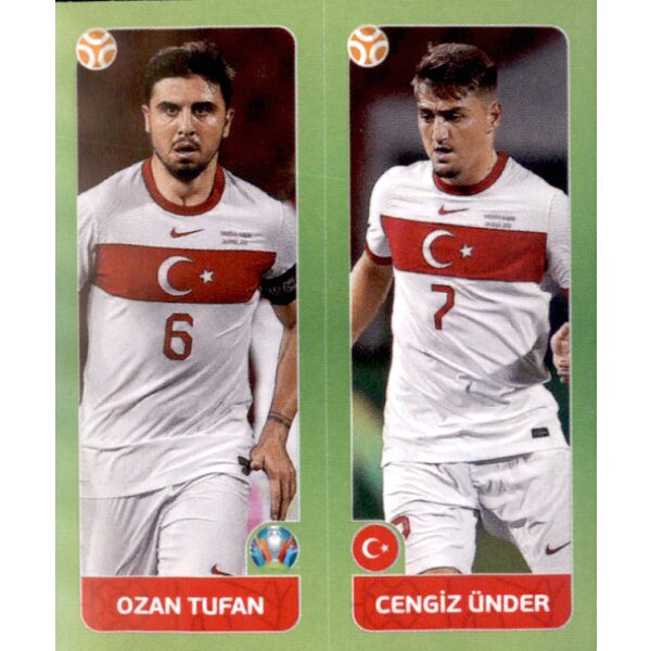 Panini EM 2020 Tournament 2021 - Sticker 90 - Ozan Tufan / Cengiz Ünder - Türkei