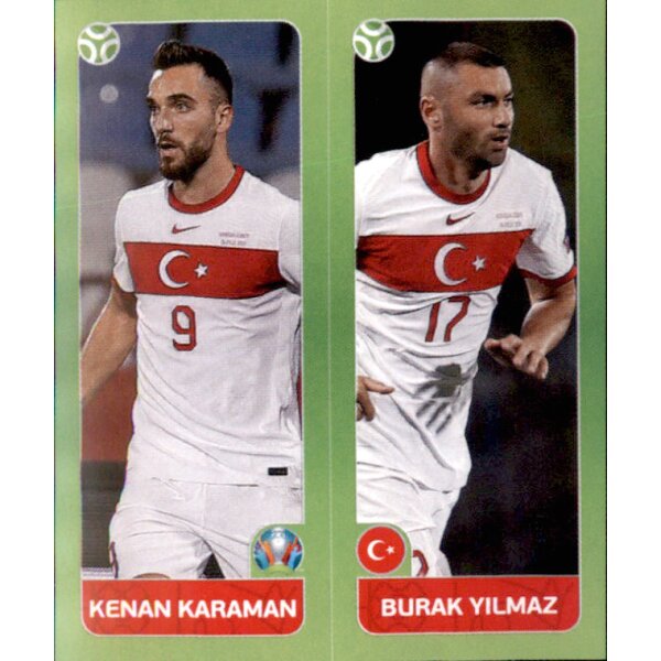 Panini EM 2020 Tournament 2021 - Sticker 91 - Kenan Karaman / Burak Yilmaz - Türkei