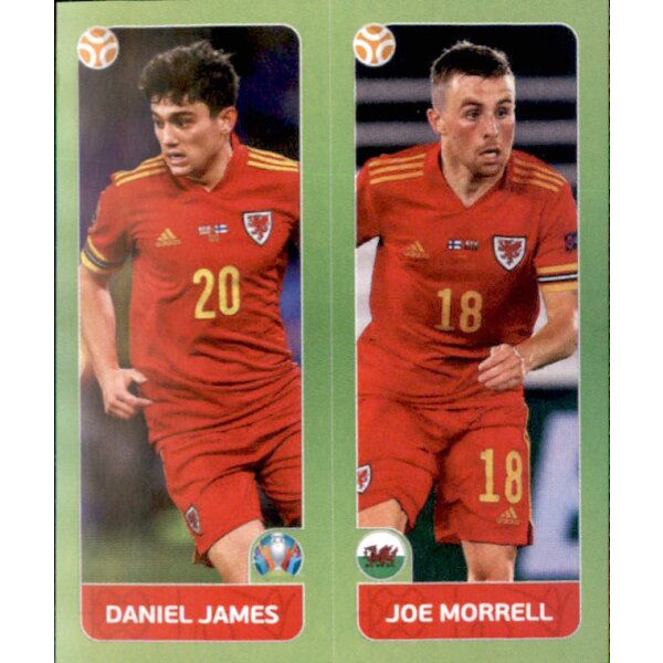 Panini EM 2020 Tournament 2021 - Sticker 95 - Daniel James / Joe Morrell - Wales